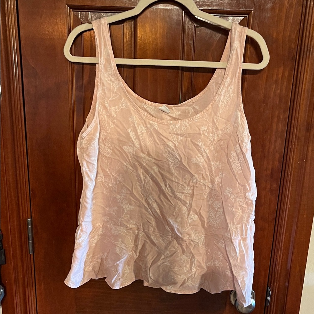 Old Navy Light Pink Floral Tank Top